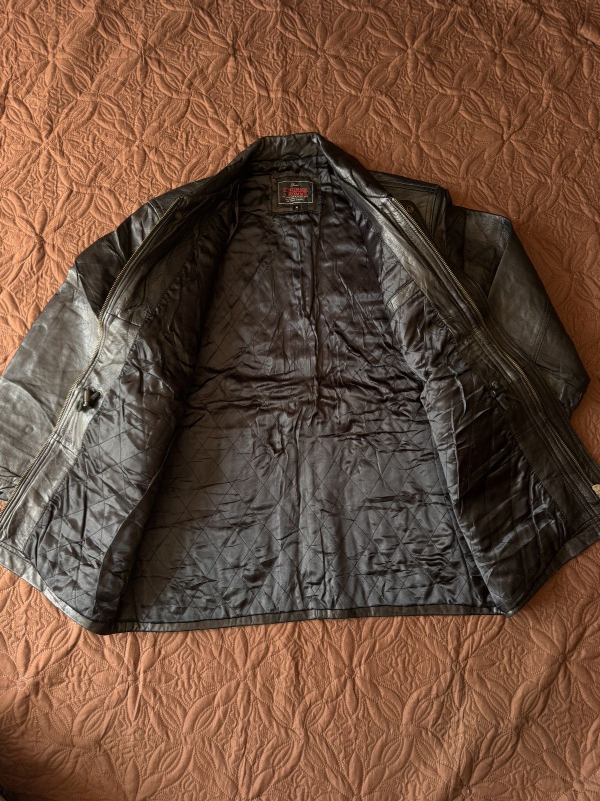 Issey Miyake VINTAGE 90s D HOMME A HOMME PARACHUTE POCKET LEATHER JACKET❗️ Size US M / EU 48-50 / 2 - 13 Thumbnail