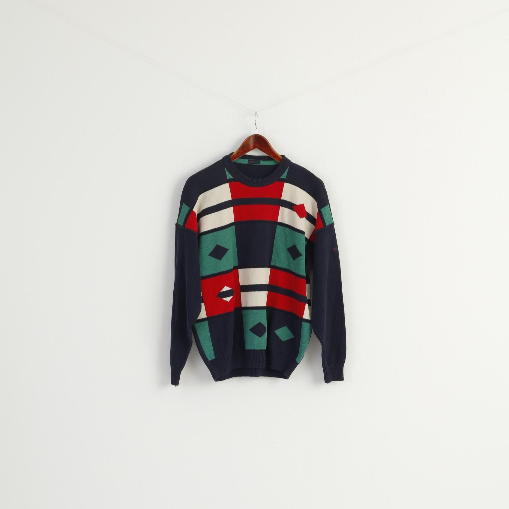 Vintage Glen Gannet Men M Jumper Navy Cotton 8903 Size US M / EU 48-50 / 2 - 2 Thumbnail