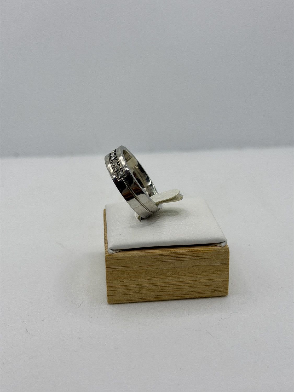 Jewelry 9 Czs Band Stainless Steel Ring - Size 10 Size ONE SIZE - 2 Thumbnail