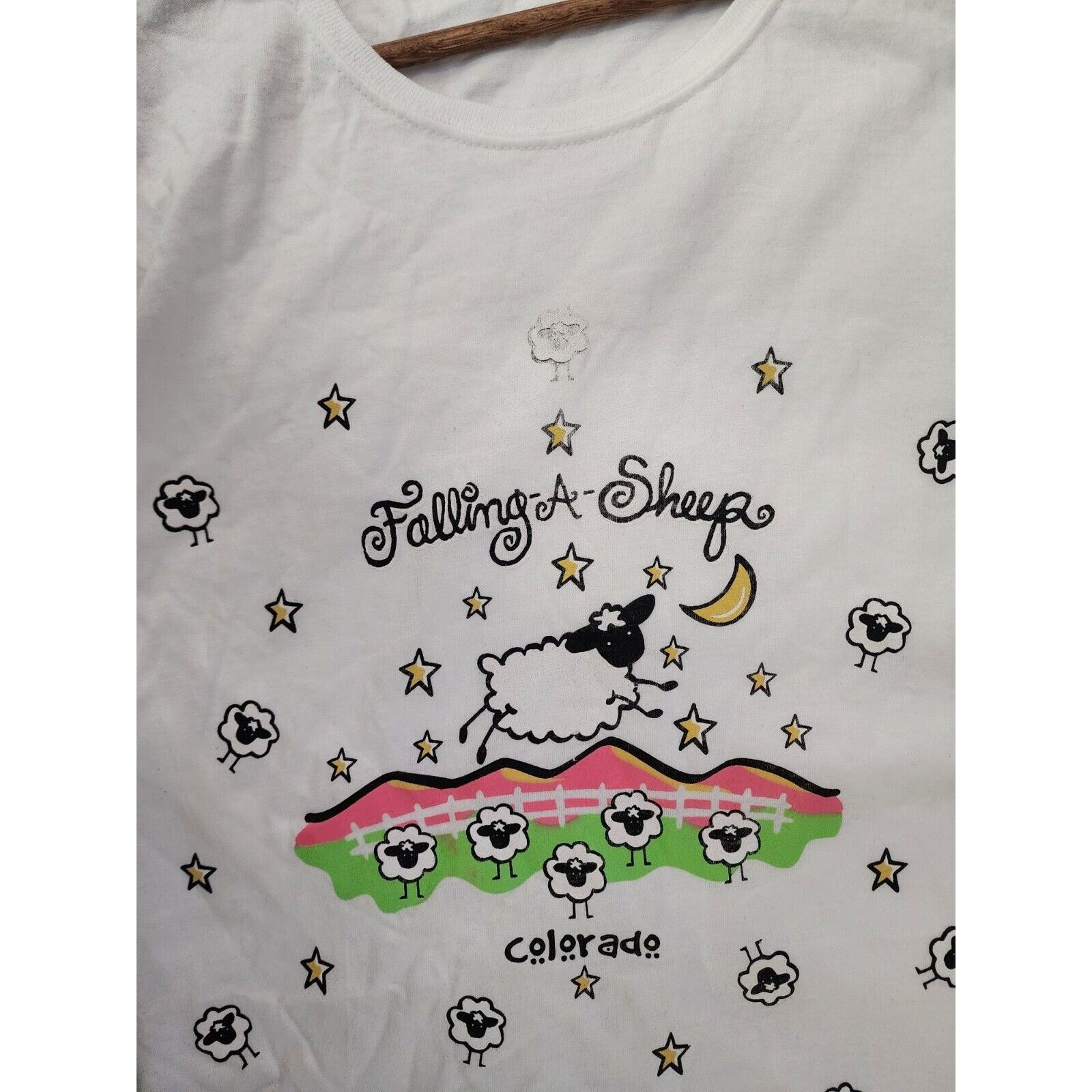 Jerzees Vintage Womens Sleeper Shirt Falling A Sheep Sleep Tee S VTG Size M / US 6-8 / IT 42-44 - 6 Thumbnail