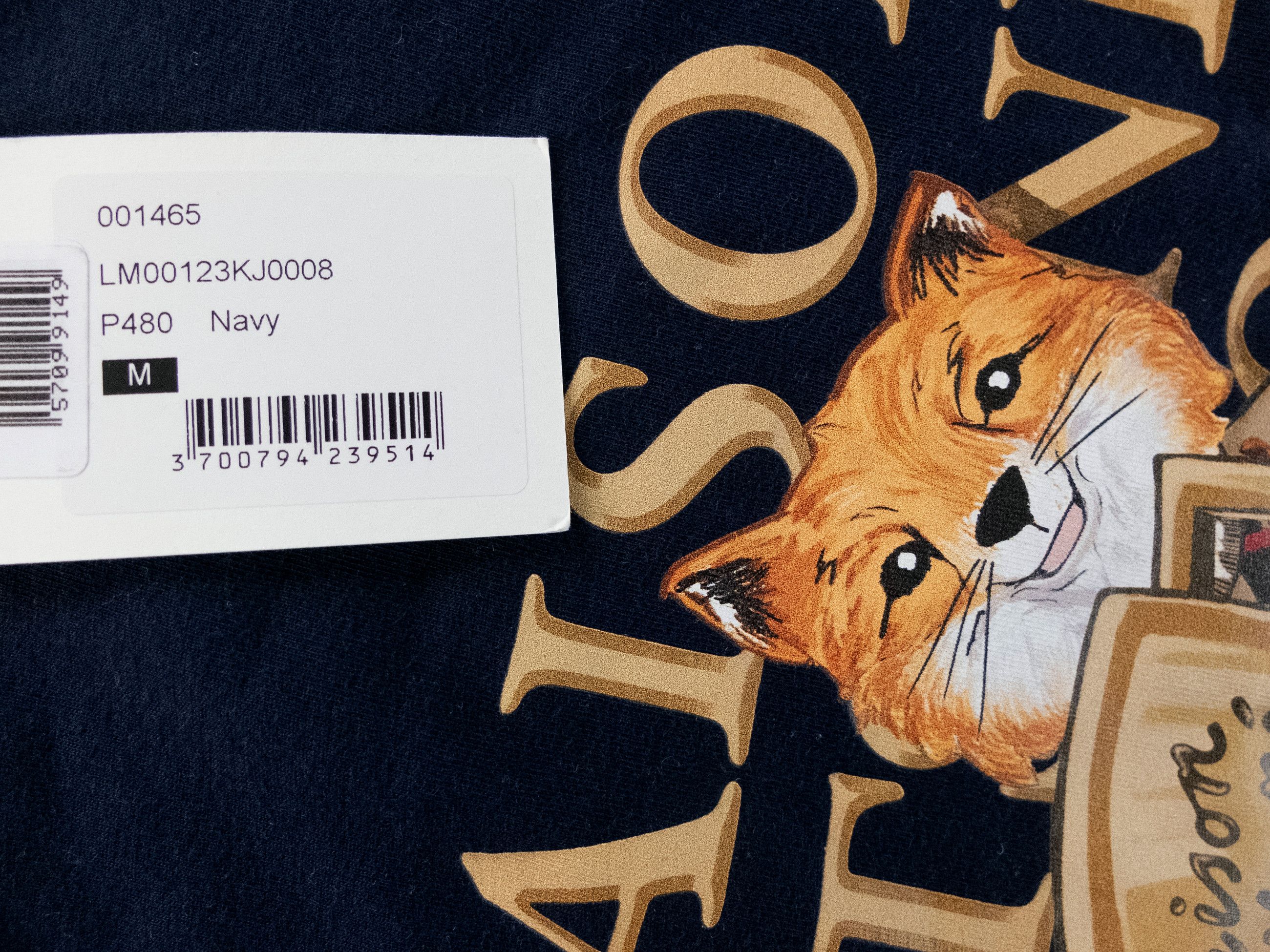 Maison Kitsune MAISON KITSUNE navy blue champion fox t-shirt Medium q Size US M / EU 48-50 / 2 - 6 Thumbnail