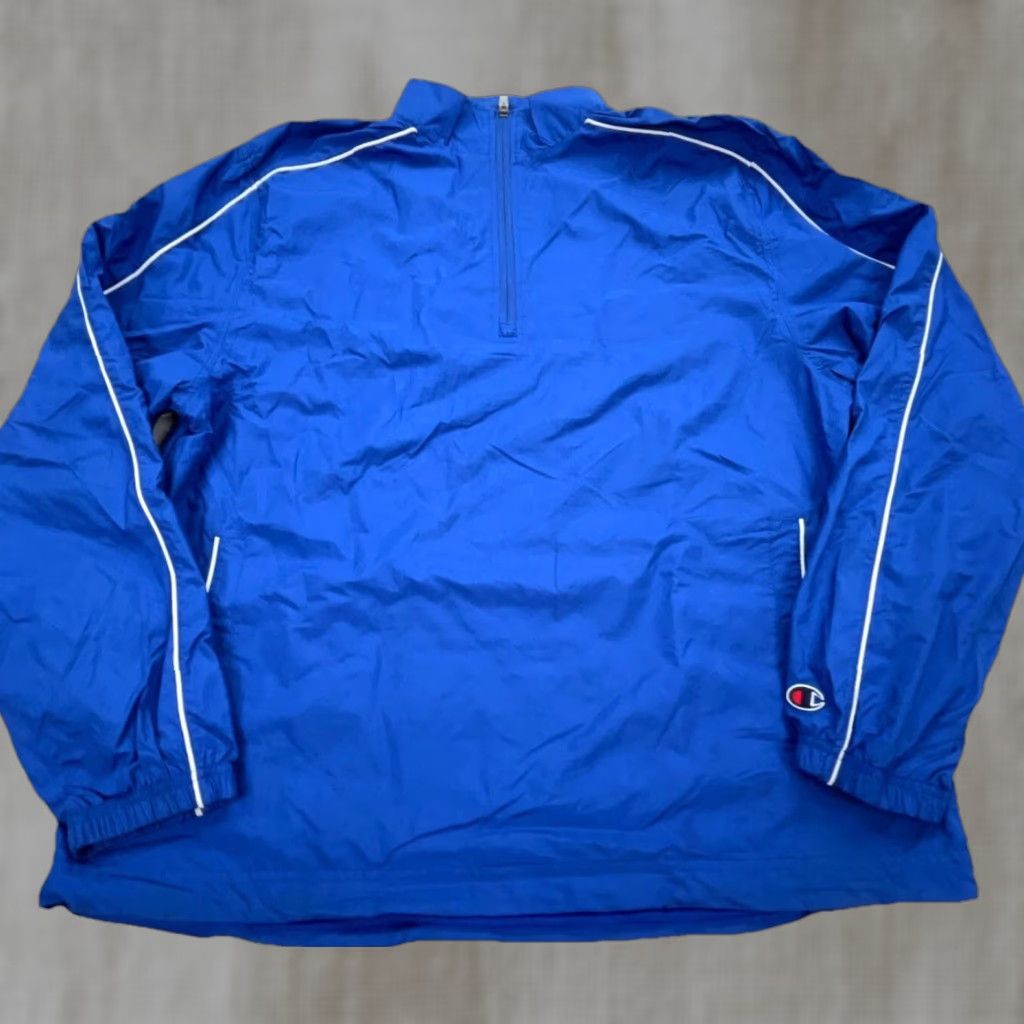 Champion Champion Jacket Men L Blue Windbreaker Pockets All Seasons Breathable Easy Care Moisture Wicking Golf Track & Field Activewear Casual Size US L / EU 52-54 / 3 - 1 Thumbnail