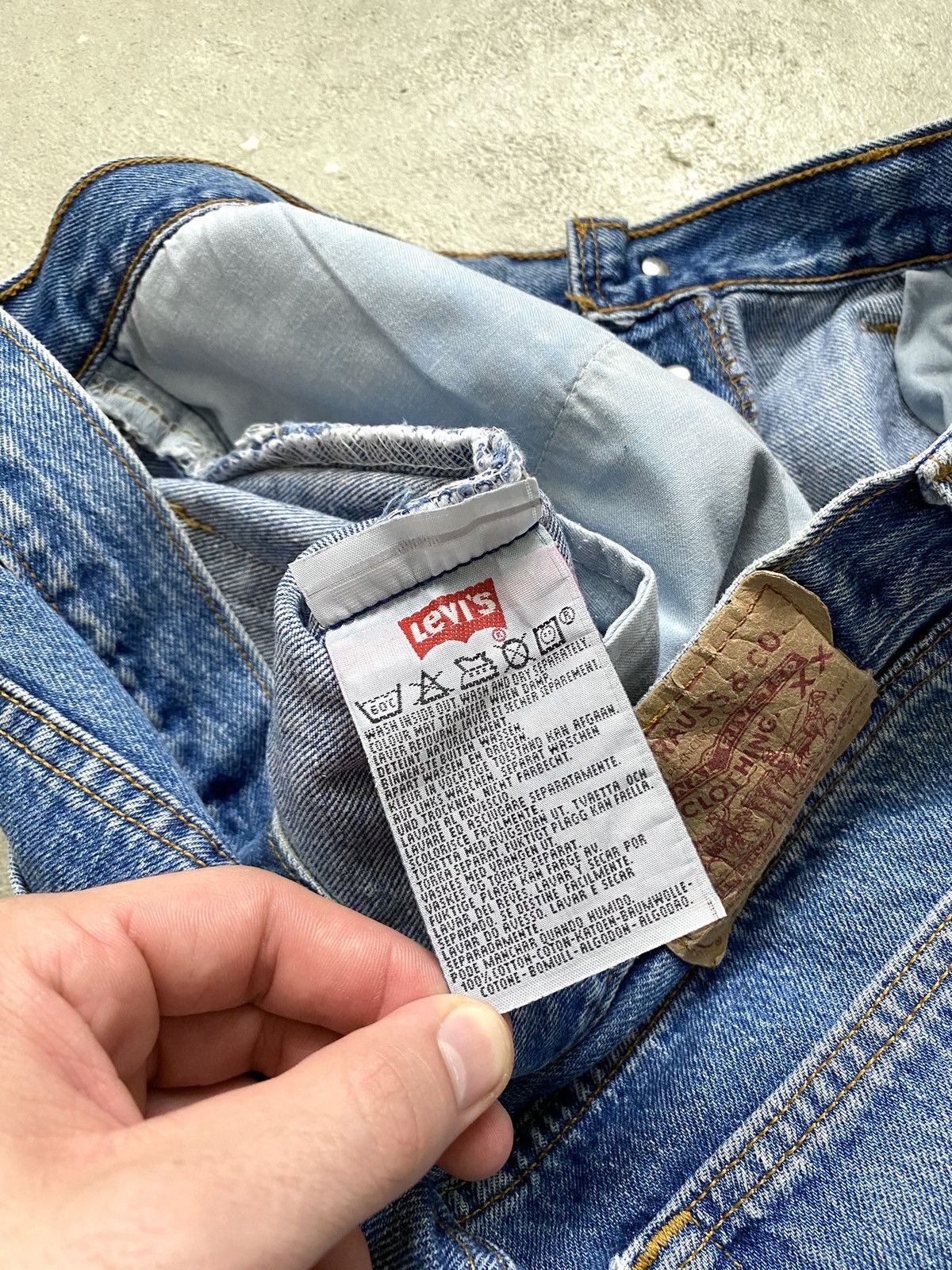 Levi's Vintage Clothing Vintage 90s Levi's 501 Washed Blue Denim Jeans Size US 36 / EU 52 - 19 Thumbnail