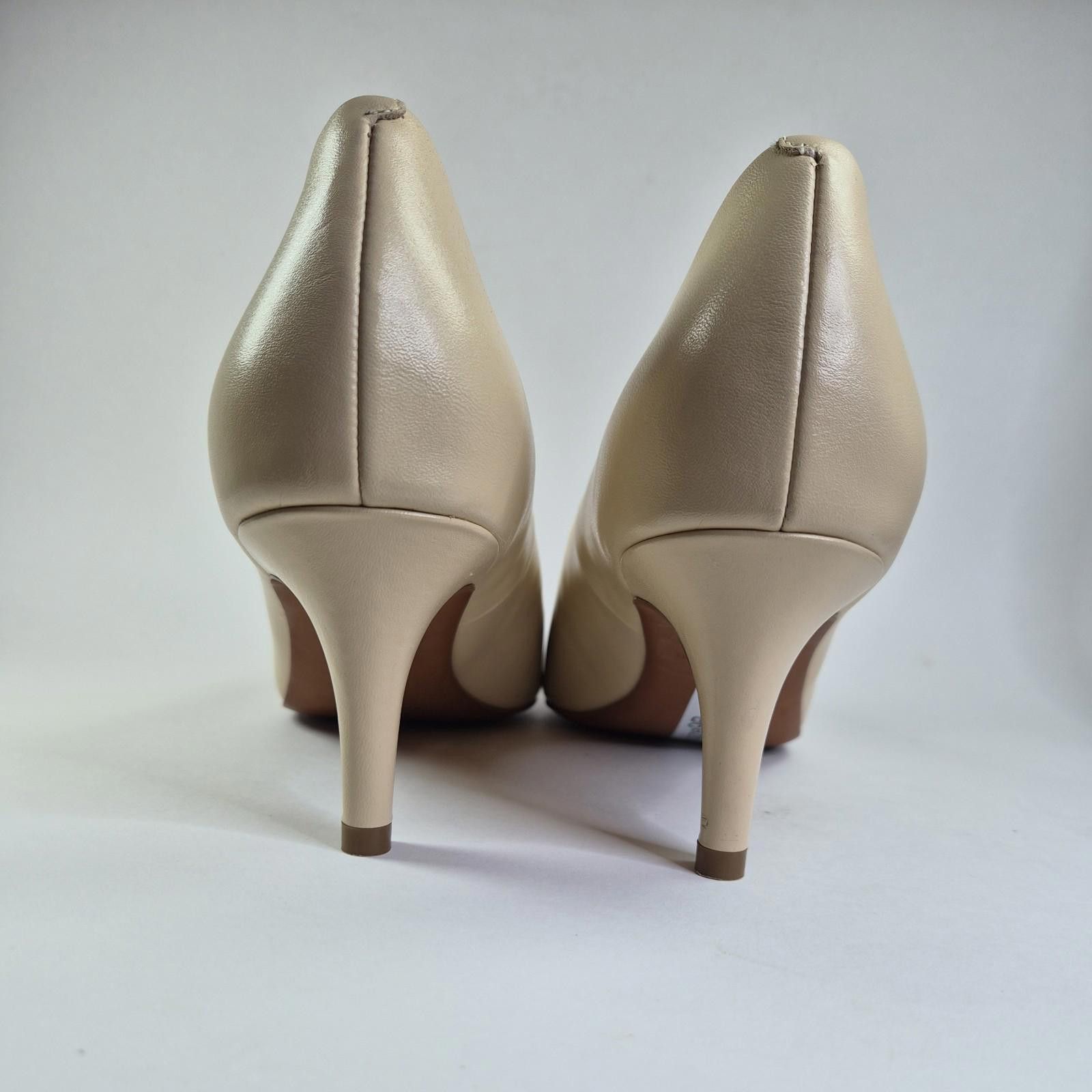 Nine West NINE WEST MARGOT PUMPS NATURAL/TAN LEATHER SIZE 9B Size US 9 / IT 39 - 6 Thumbnail