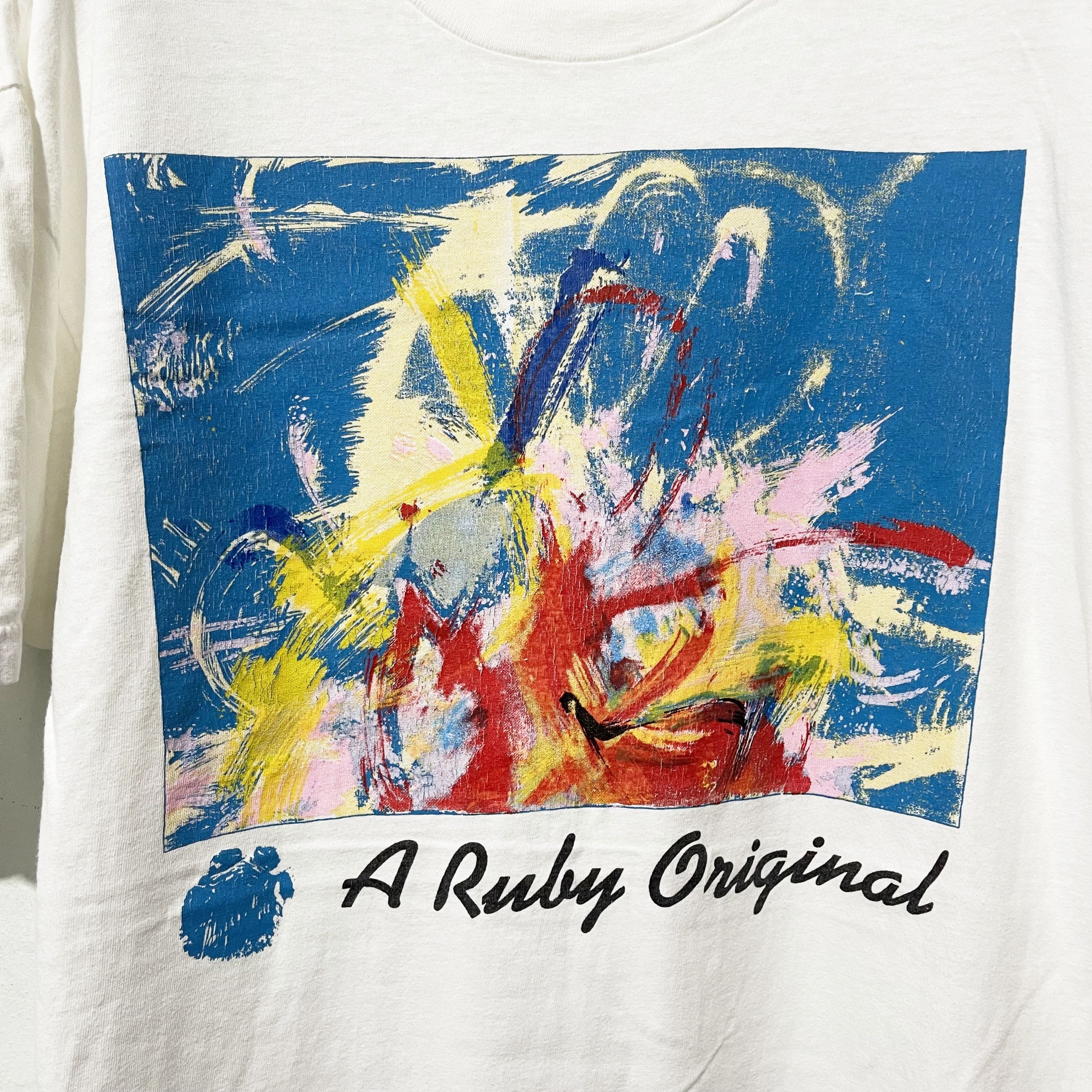 Vintage Vintage 90s “A Ruby Original” Abstract Art T-Shirt Size US L / EU 52-54 / 3 - 2 Thumbnail