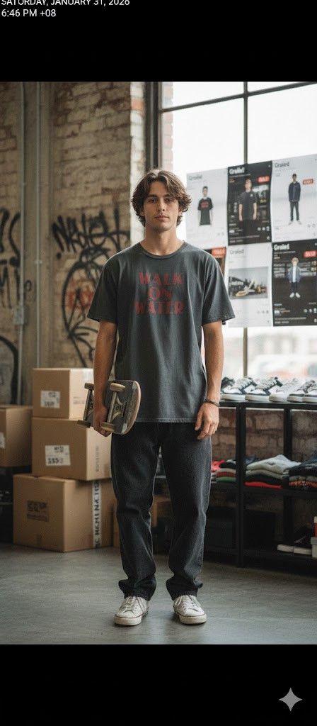Band Tees e30 UNGRID Japanese Brand Walk On Water Graphic Tee Size US L / EU 52-54 / 3 - 1 Thumbnail