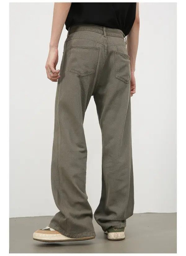 Japanese Brand Etsuko x aoka Khaki loose straight casual flared jeans Size US 32 / EU 48 - 6 Thumbnail