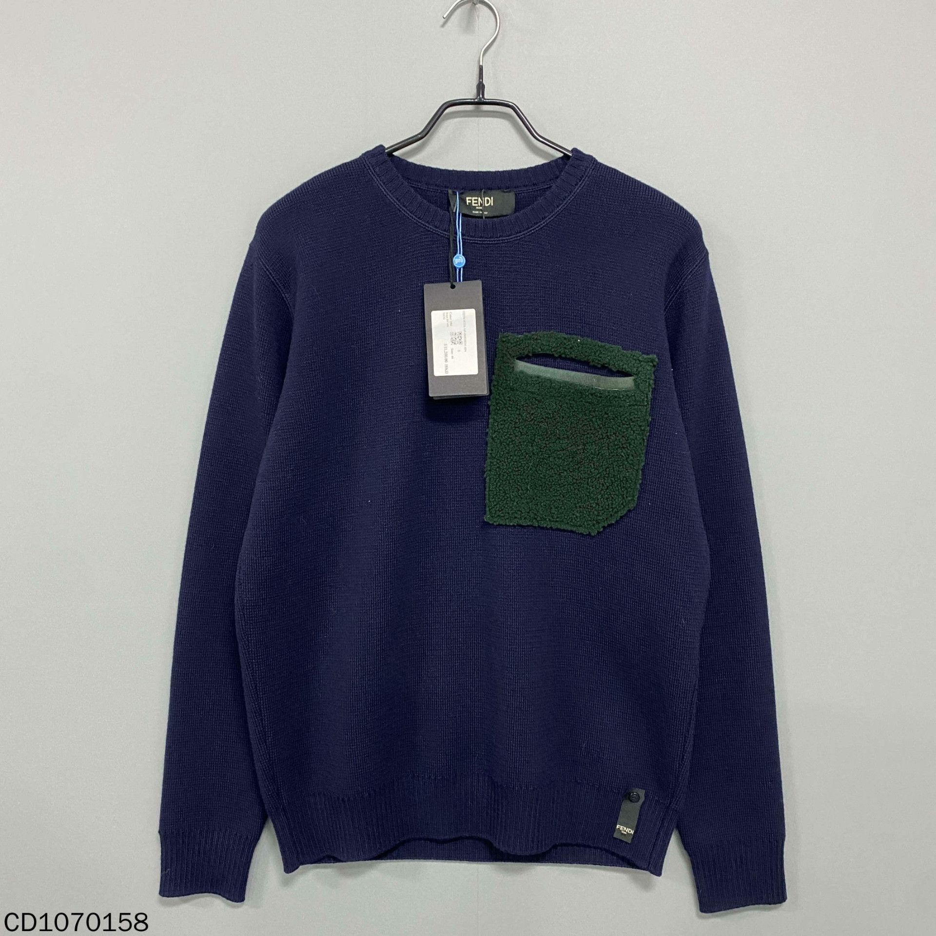 Fendi Fendi Blue Sweater s Men Size US S / EU 44-46 / 1 - 1 Thumbnail
