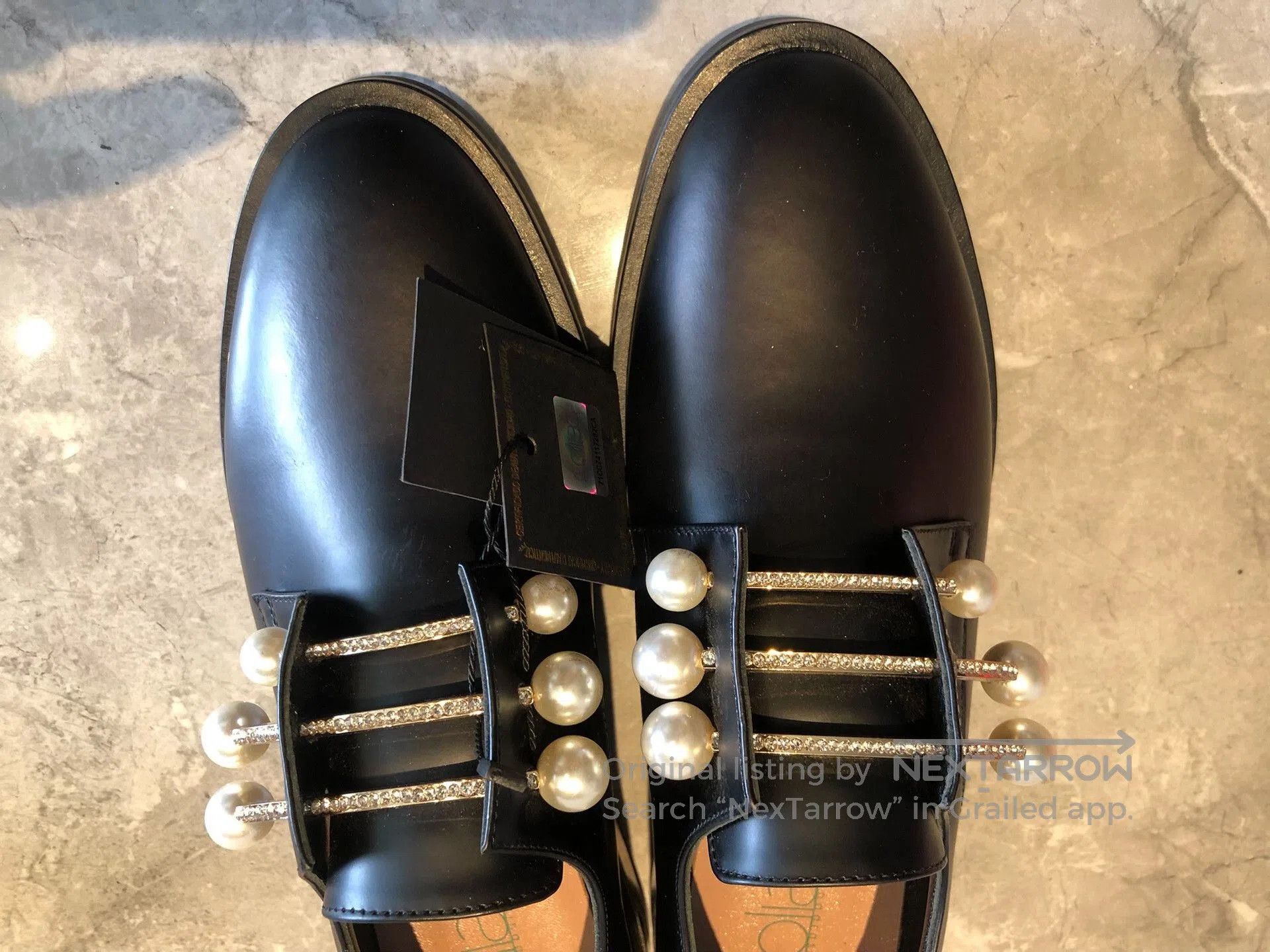 Japanese Brand Coliac Pearl-Embellished Shoes. Size US 6 / IT 36 - 8 Thumbnail