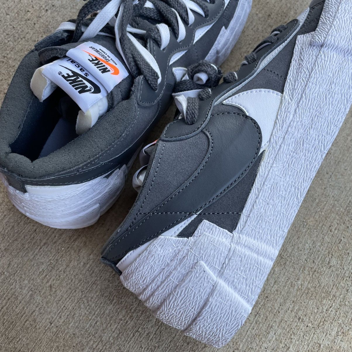 Nike × Sacai Nike Sacai Blazer Low Iron Grey Mens Size 8.5 New In Box Size US 8.5 / EU 41-42 - 6 Thumbnail