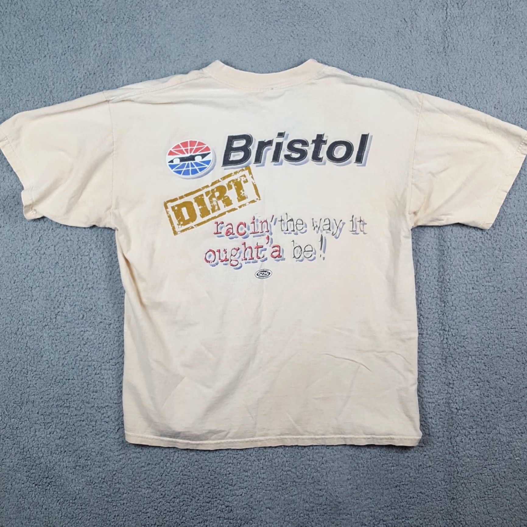 Gildan Distressed NASCAR Bristol Speedway Men's Size XL Faded Vintage Retro T Shirt Car Size US XL / EU 56 / 4 - 6 Thumbnail