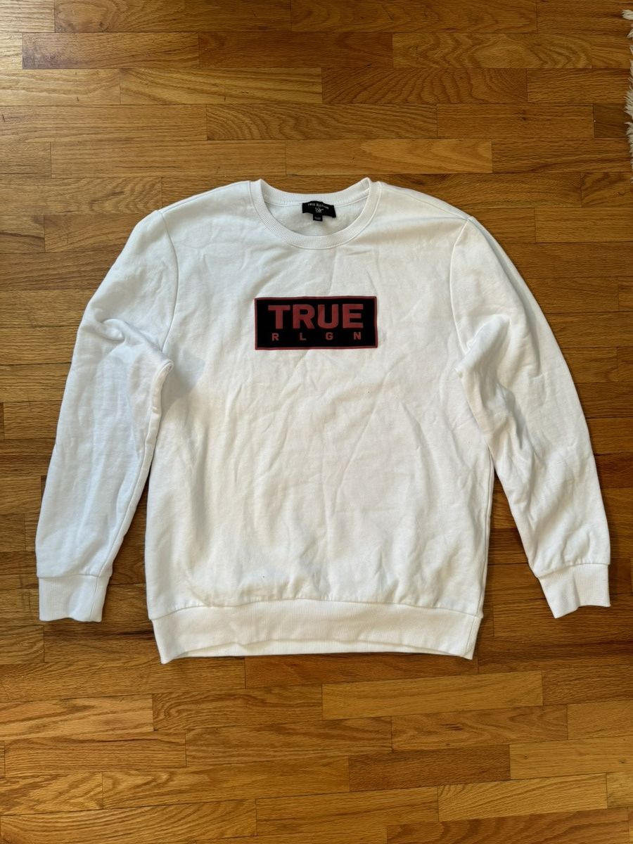 True Religion True Religion White Crewneck Size US XL / EU 56 / 4 - 1 Thumbnail