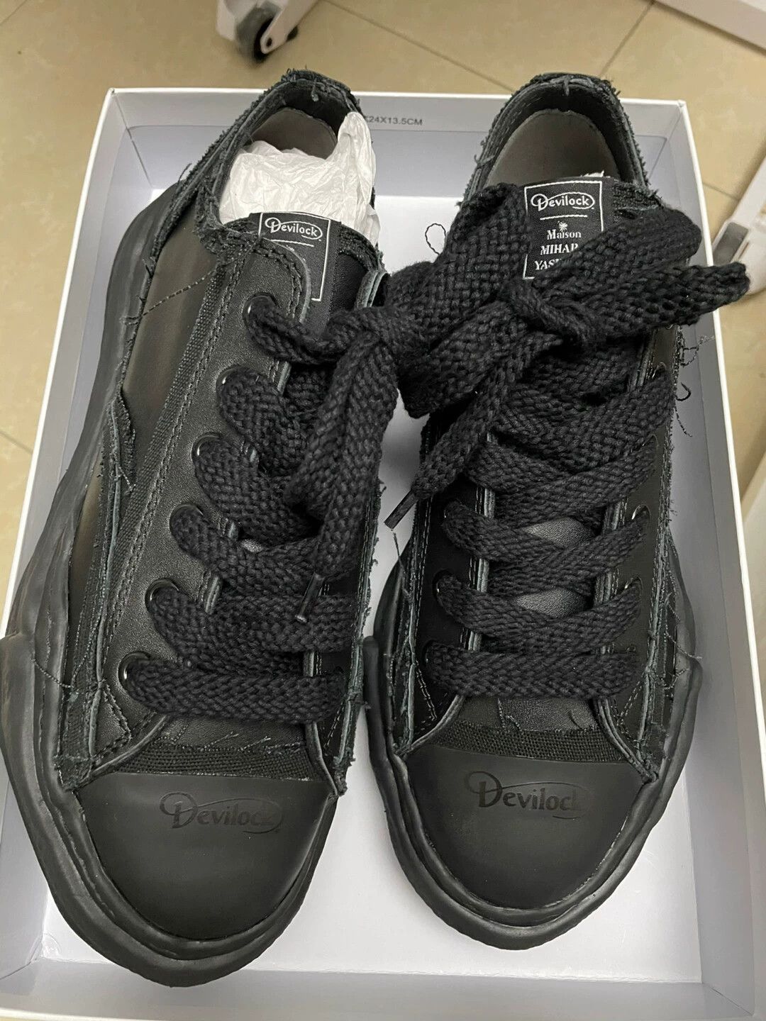 Maison MIHARA YASUHIRO MMY x devilock Black Samurai Dissolve Slip-On 43 new Size US 10 / EU 43 - 1 Thumbnail