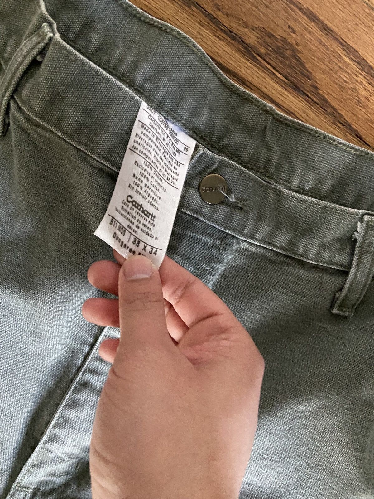 Carhartt × Vintage Vintage green Carhartt jeans Size US 38 / EU 54 - 4 Thumbnail