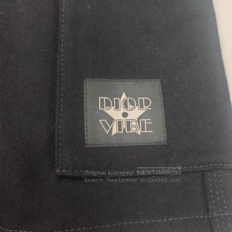 Dior Dior Black co-branded logo denim cotton pants Size 42" / US 20 - 7 Thumbnail