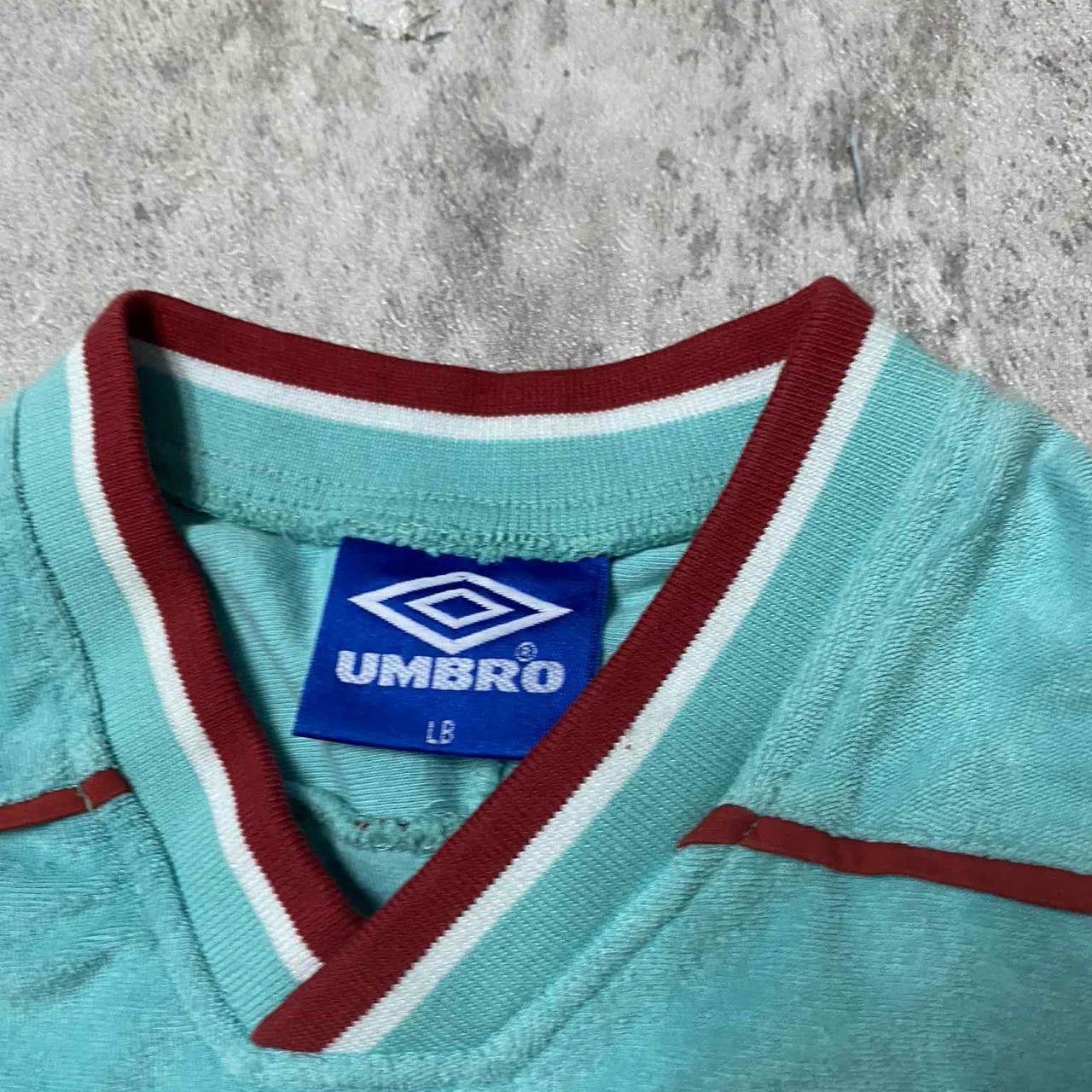 Umbro Umbro turquoise and red football shirt football Size US S / EU 44-46 / 1 - 3 Thumbnail
