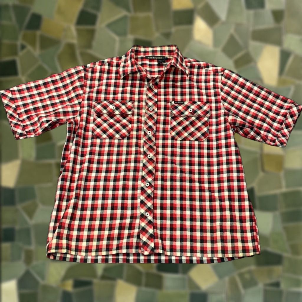 Rocawear Rocawear Shirt Mens M Red Plaid Check Athletic Dept Championship NYC Shirt/Top (Button-Up) Men’s - 90s Grunge Hip Hop Style? Size US M / EU 48-50 / 2 - 1 Thumbnail