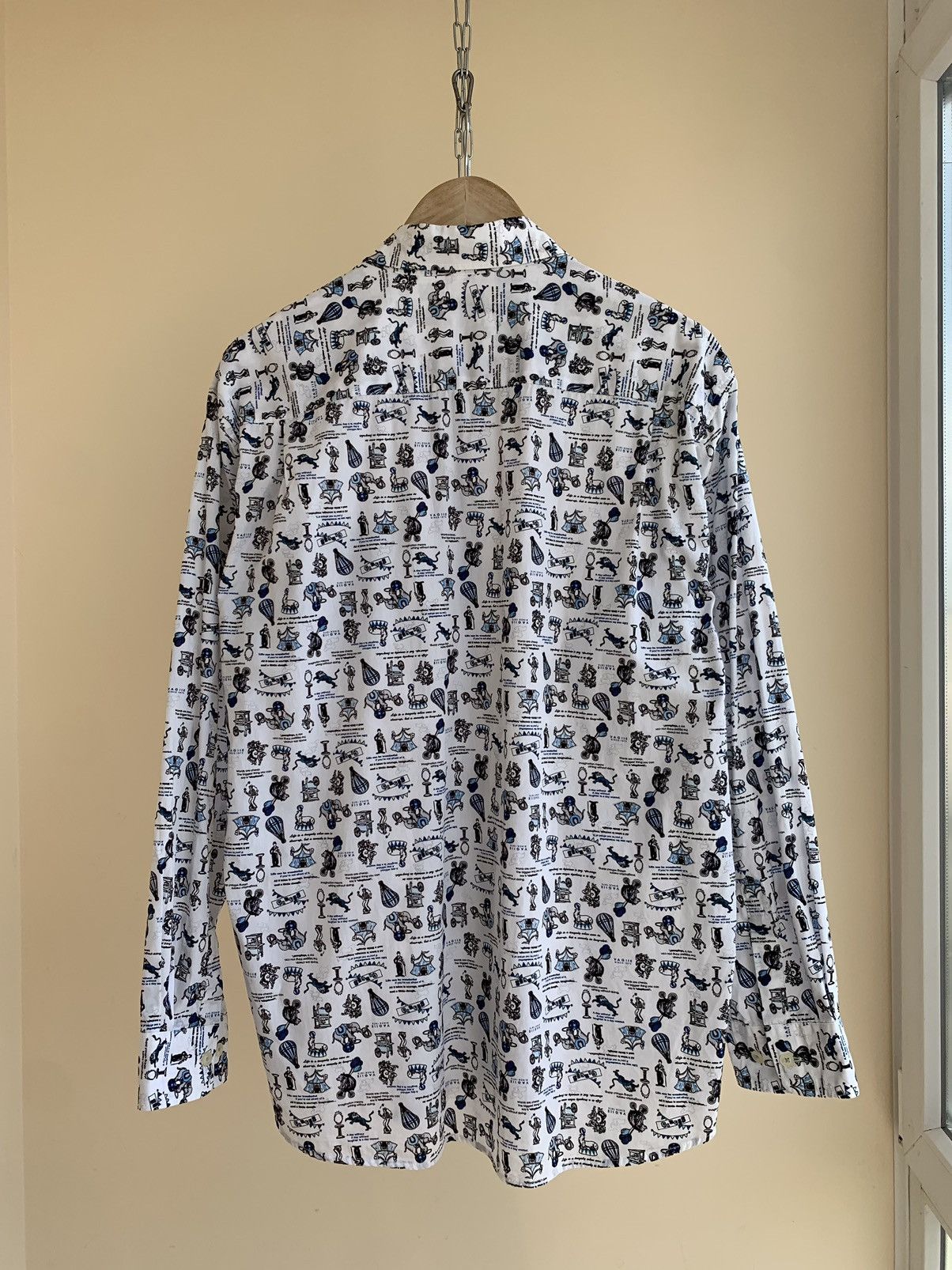 Japanese Brand Vagiie Circus Print Long Sleeve Shirt by Leggiuno Size 50 Size US M / EU 48-50 / 2 - 2 Thumbnail