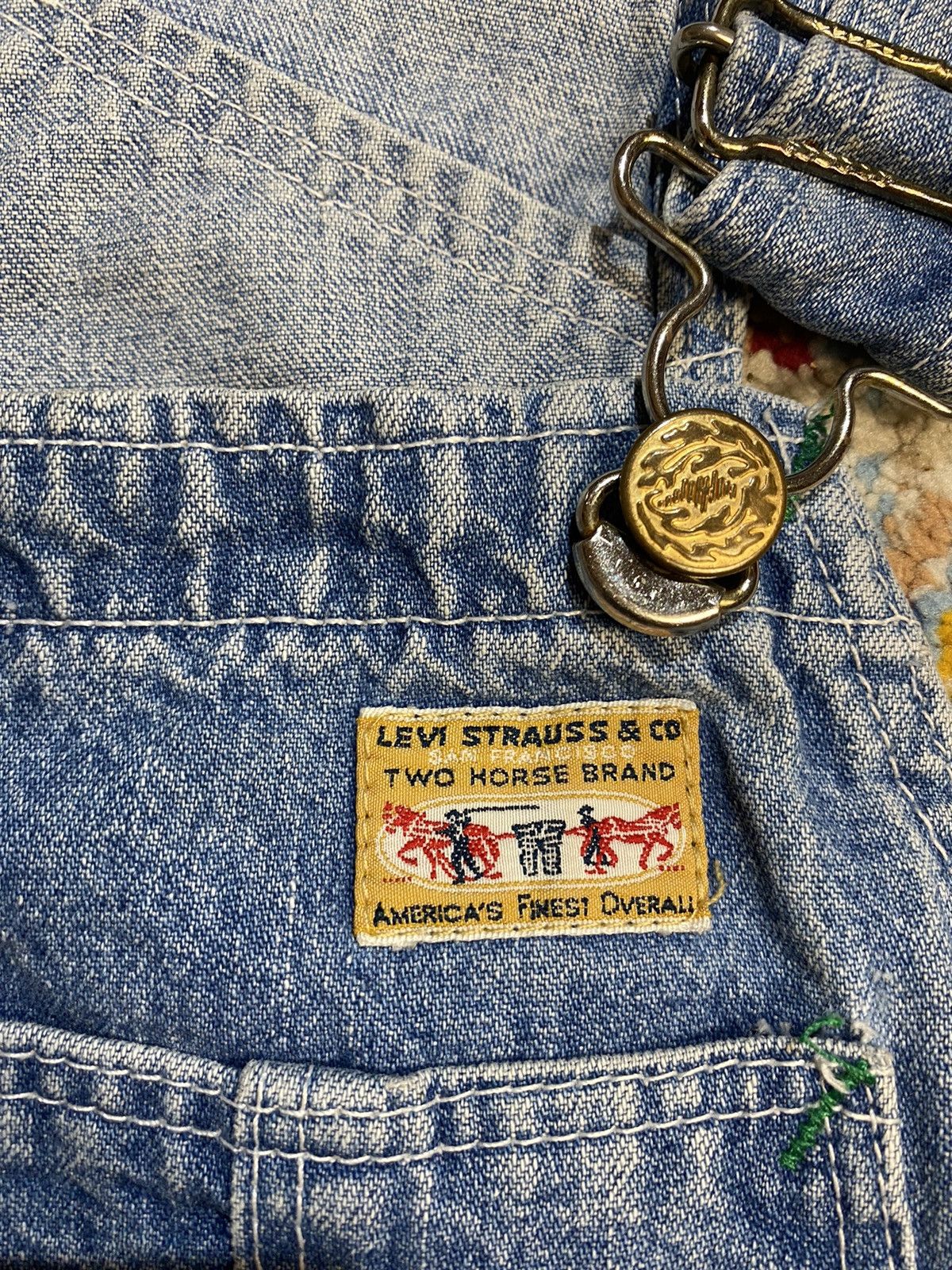 Levi's 90s White Tab Big E Levis Japan Repro Workwear Overall Size US 30 / EU 46 - 7 Thumbnail