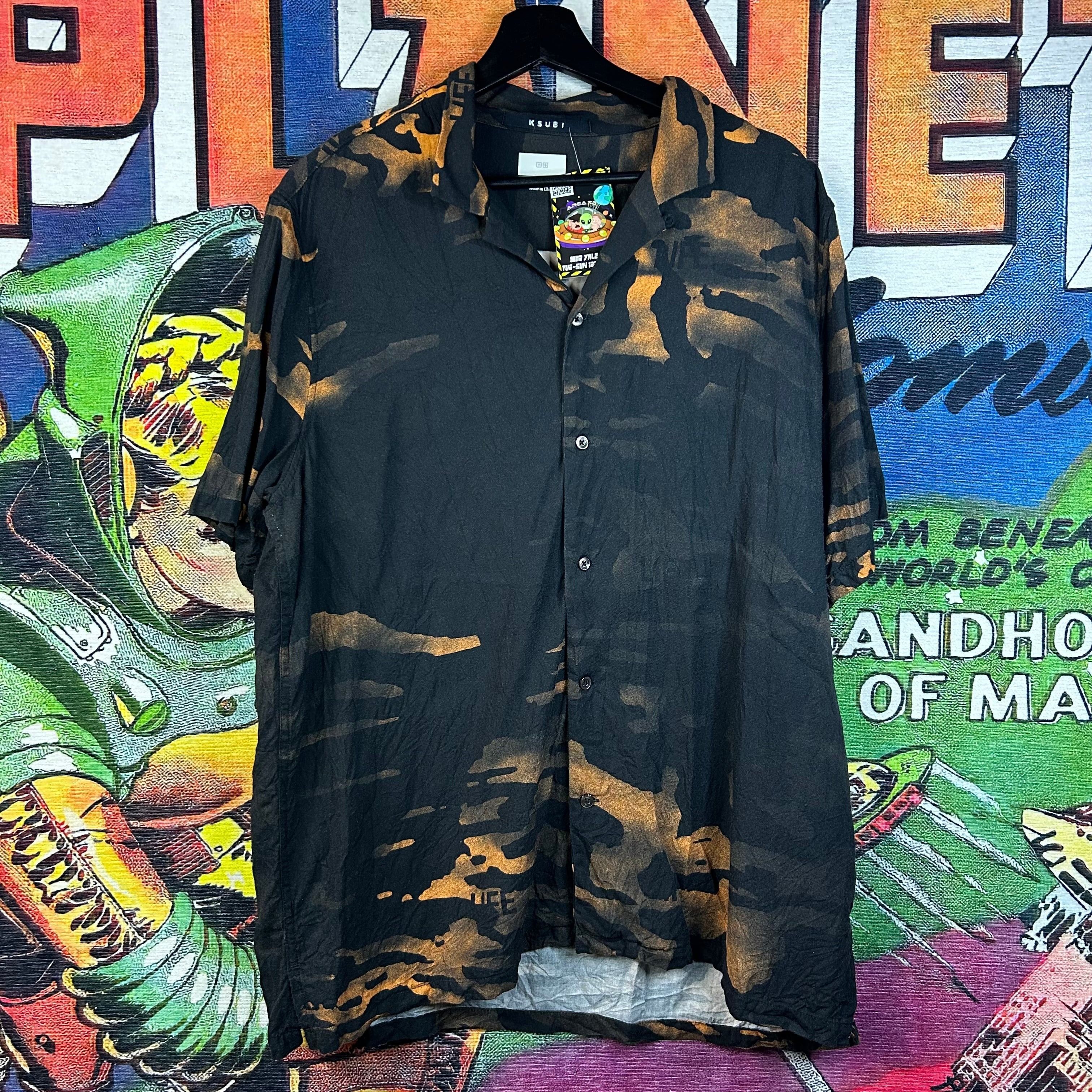 Ksubi Ksubi Black and Orange Button Up Shirt Size XL Size US XL / EU 56 / 4 - 1 Thumbnail