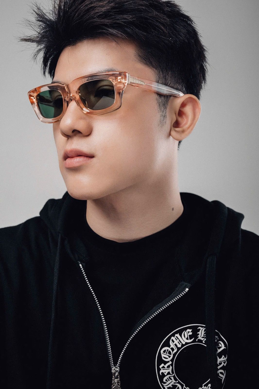 Chrome Hearts CHROME HEARTS STEEZIN PINK CRYSTAL SUNGLASSES Size ONE SIZE - 11 Thumbnail