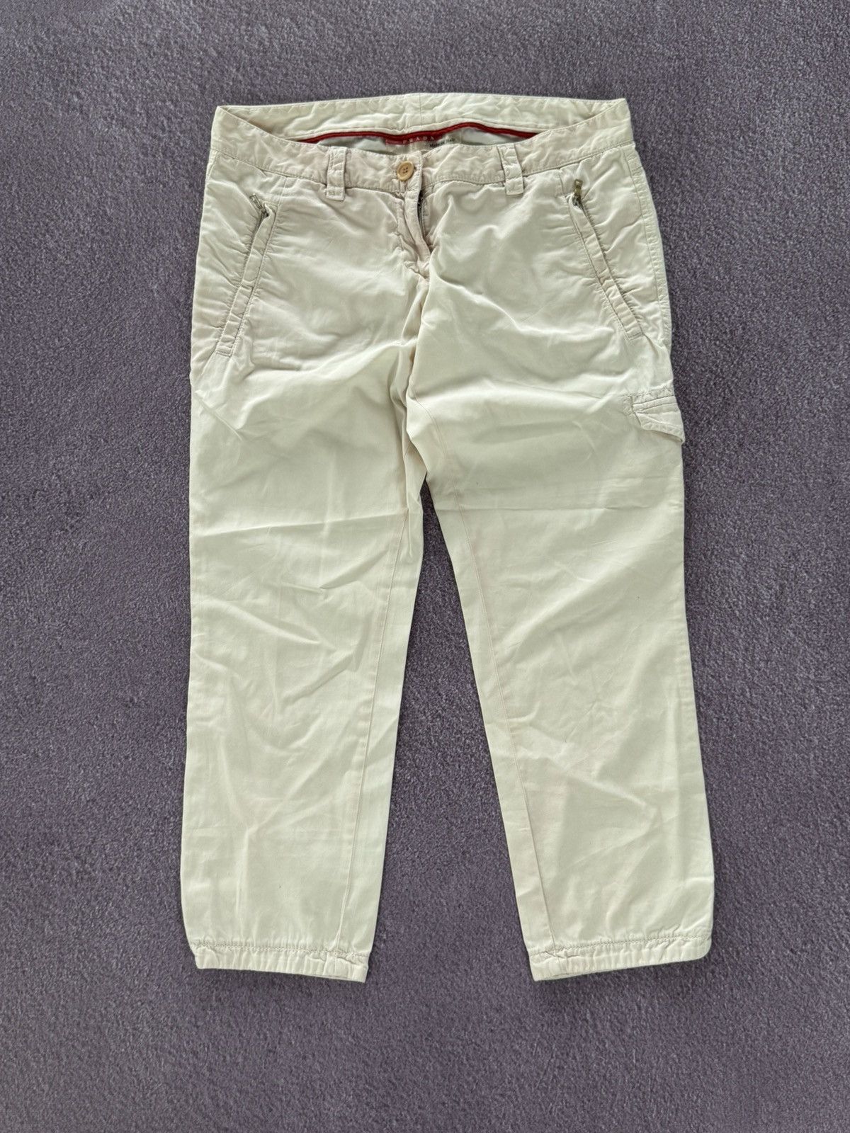 Prada Prada 00s Vintage Glamour Cargo Pants - Baggy Fit Size 34" / US 12 / IT 48 - 1 Thumbnail