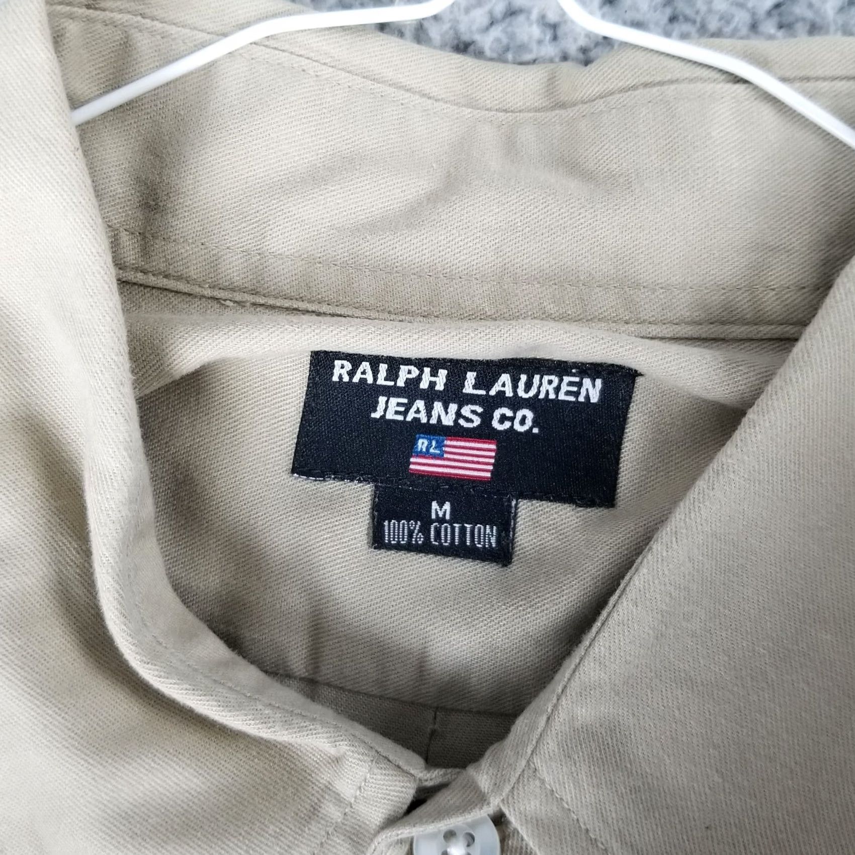 Polo Ralph Lauren Ralph Lauren Polo Jeans Company Shirt Medium Adult Beige Denim Western Vintage Womens? Size US M / EU 48-50 / 2 - 7 Thumbnail