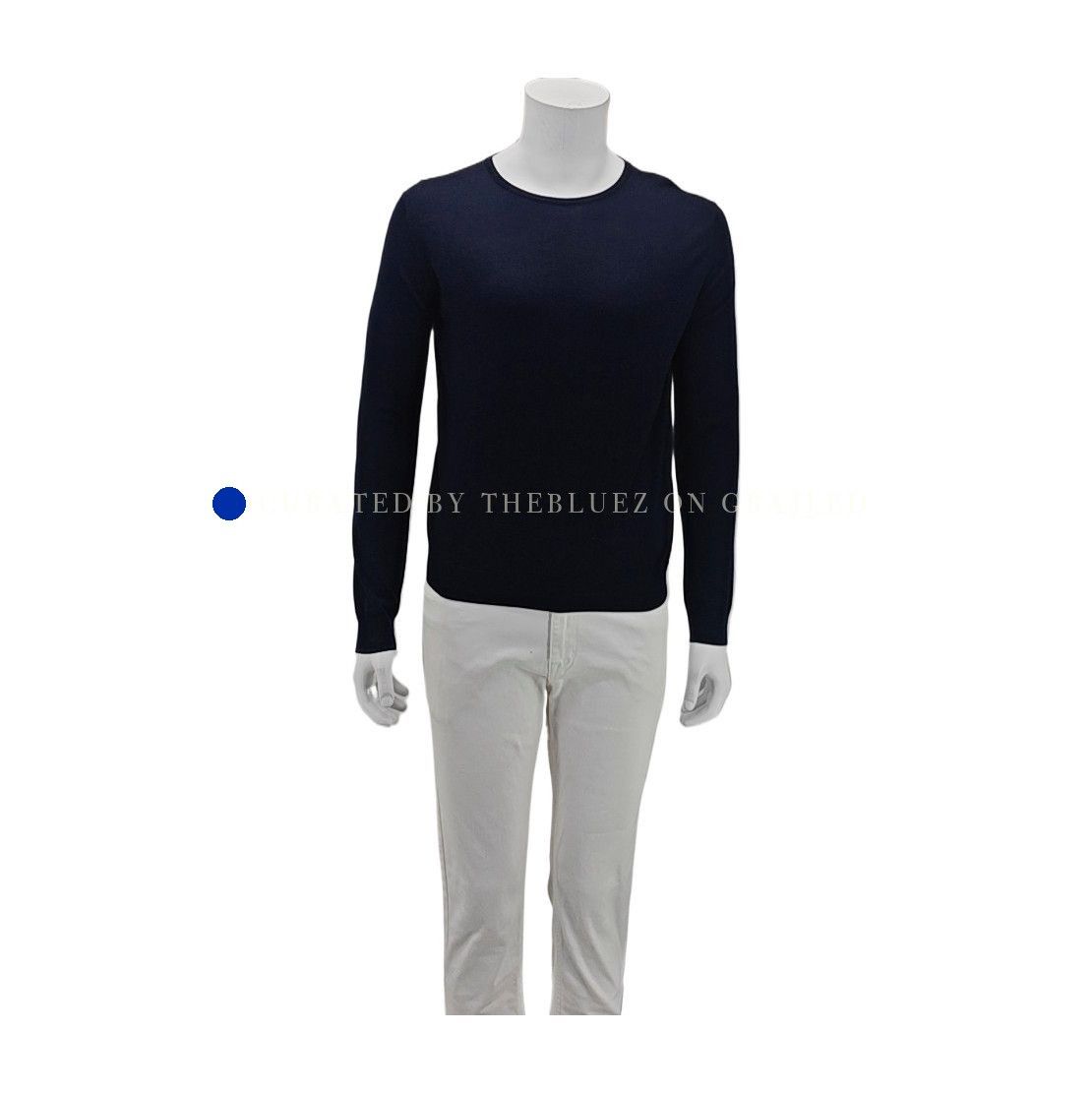 Loro Piana Cozy Blue Wool Crewneck Sweater Size US S / EU 44-46 / 1 - 1 Thumbnail