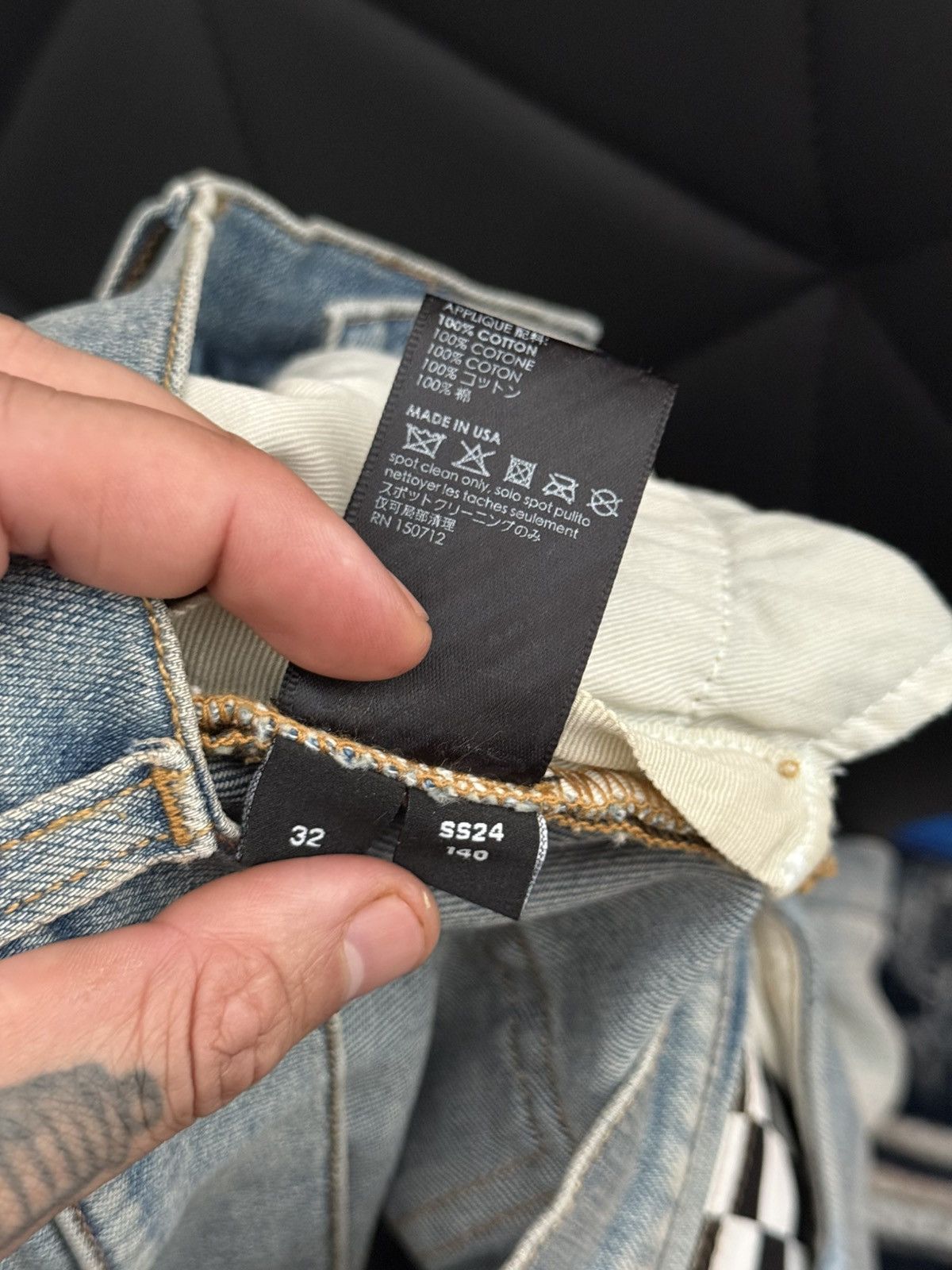 Amiri Amiri checkered patch mx1 jeans Size US 32 / EU 48 - 9 Thumbnail