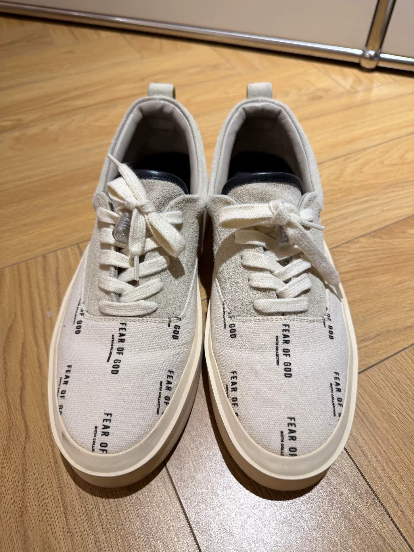 Fear of God fear of god fog white low-top sneakers Size US 8.5 / EU 41-42 - 1 Thumbnail
