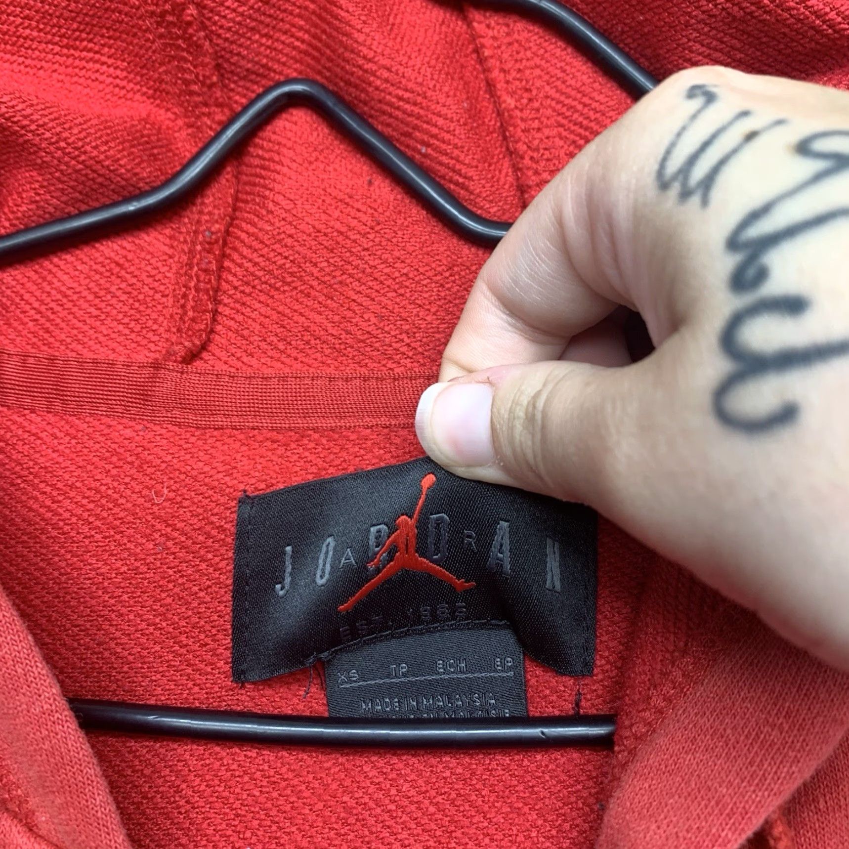 Jordan Brand Jordan Hoodie Mens XS 23 Logo Jumpman Sportswear Zip Hooded Fleece Red Nike Air Basketball Winter All Seasons Casual Mens XS Size US XS / EU 42 / 0 - 4 Thumbnail