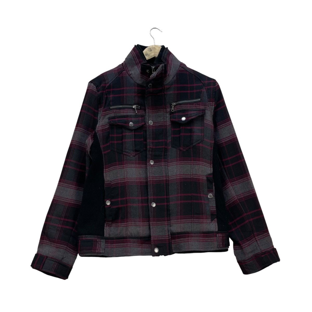 Japanese Brand Japanese Brand Semantic Design Shadow Plaid Jacket Size US M / EU 48-50 / 2 - 1 Thumbnail