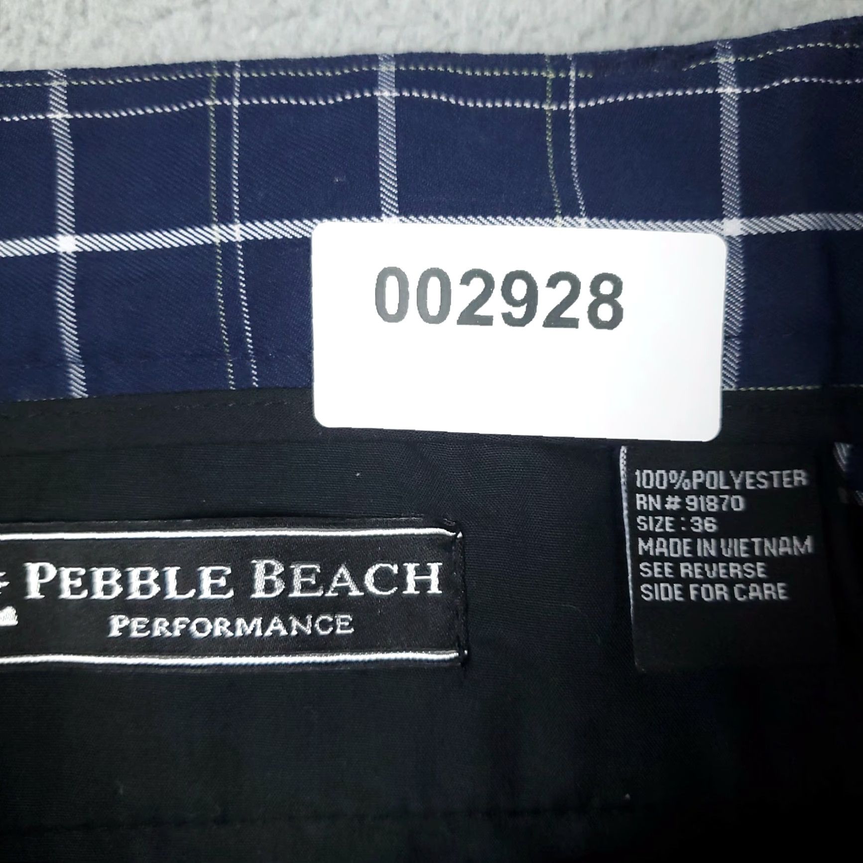 Vintage Pebble Beach Performance Blue Plaid Flat Front Chinos Shorts Mens Size 36 Size US 36 / EU 52 - 7 Thumbnail