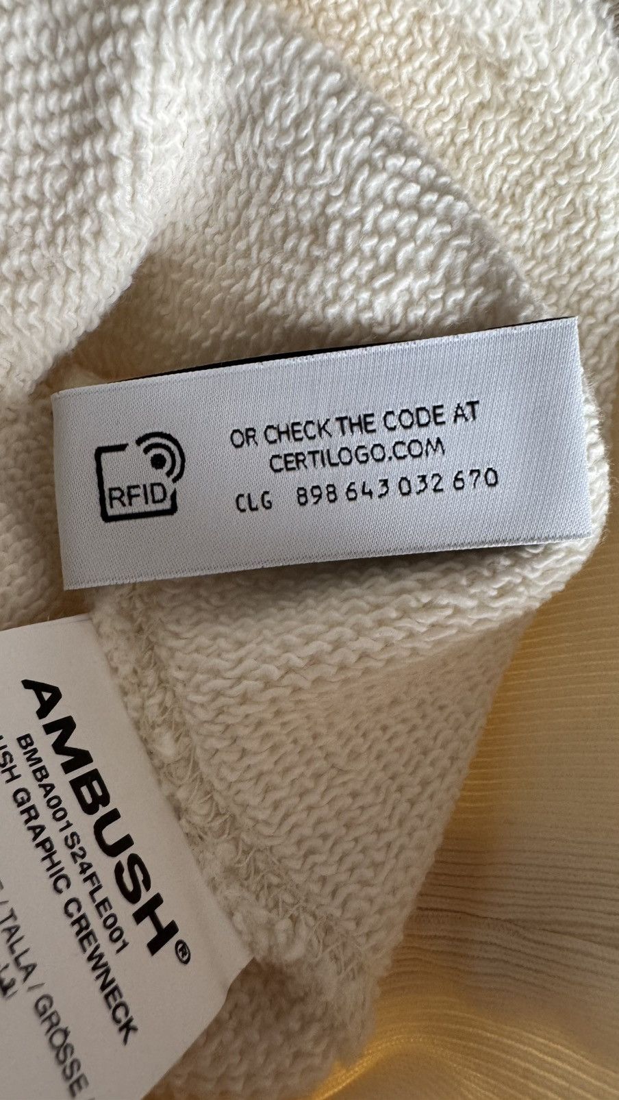 Ambush Design Ambush sweatshirt XS S M new with tags beige Size US XS / EU 42 / 0 - 14 Thumbnail
