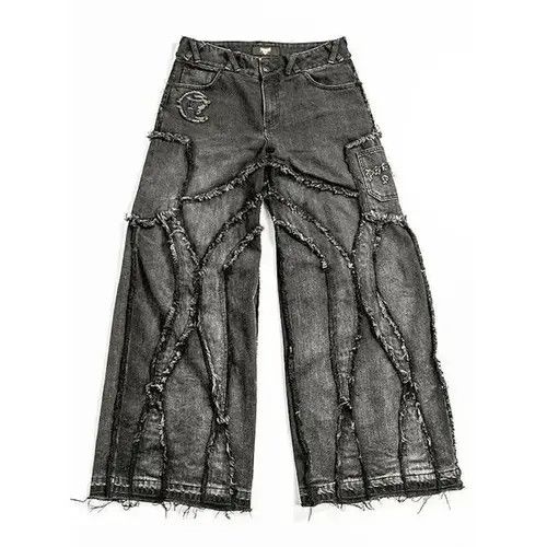 Designer Hip Hop Oversized Baggy Jeans Size US 31 - 7 Thumbnail