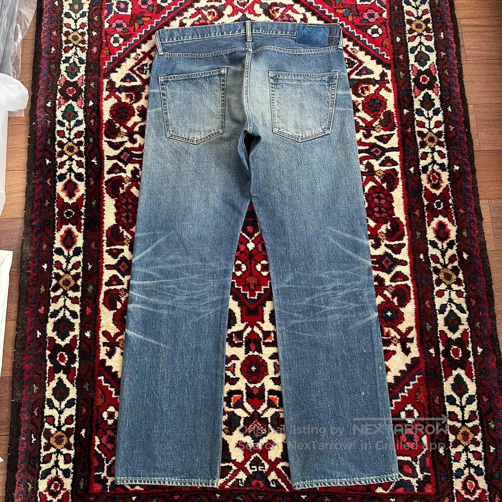 Visvim Blue Denim Jeans with Distressed Fade. Size US 36 / EU 52 - 2 Thumbnail