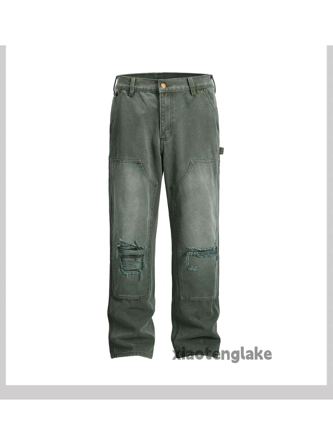 Vintage washed faded loose baggy skate hiphop carpenter jeans Size US 34 / EU 50 - 9 Thumbnail