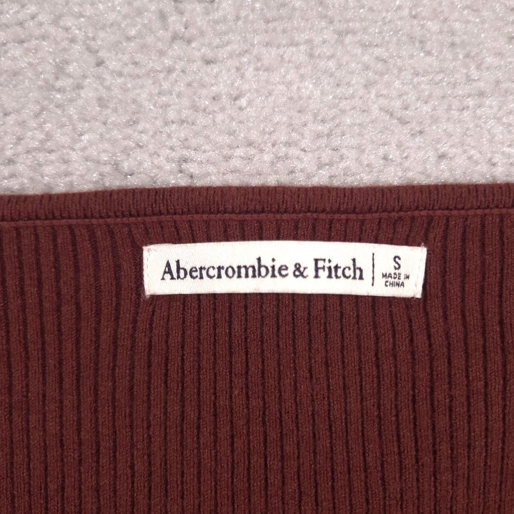 Abercrombie & Fitch Abercrombie & Fitch Sweater Womens Small Brown Scoop Neck Long Sleeve Cropped Size S / US 4 / IT 40 - 5 Thumbnail