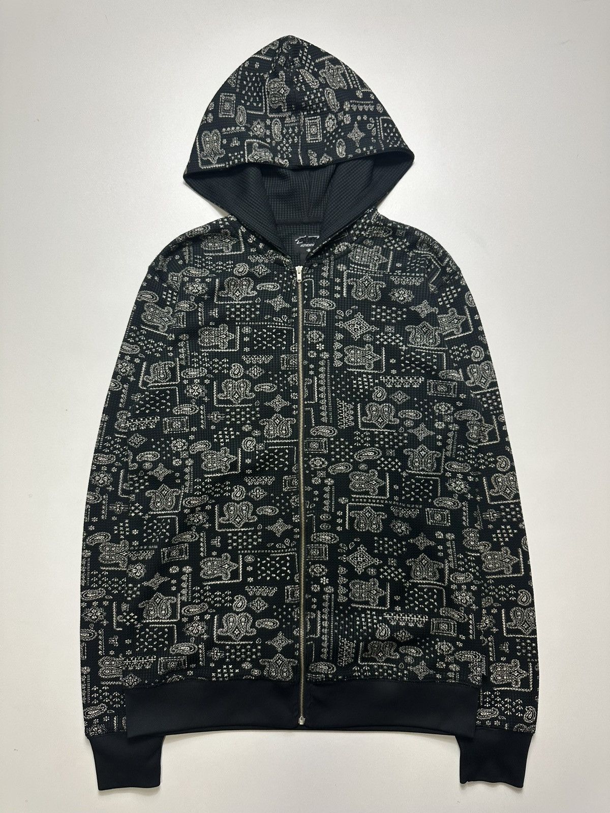 Stussy Vintage Stussy Cookie Brown Thermal Zip Up Hoodie | Grailed