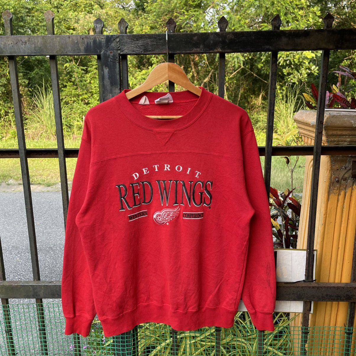 Red Wing 🔥Vintage 90s Detroit Red Wings Embroidered Logo Sweatshirts Size US M / EU 48-50 / 2 - 1 Thumbnail