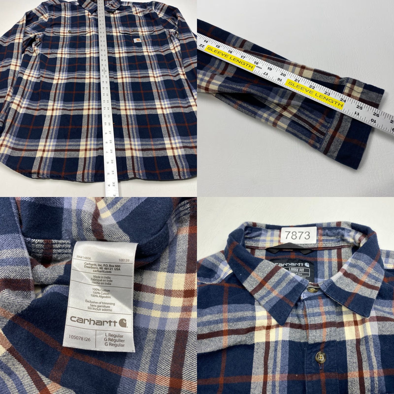 Carhartt Carhartt Mens Heavyweight Flannel Shirt Plaid Loose Fit Work Grunge Casual Size US L / EU 52-54 / 3 - 8 Thumbnail