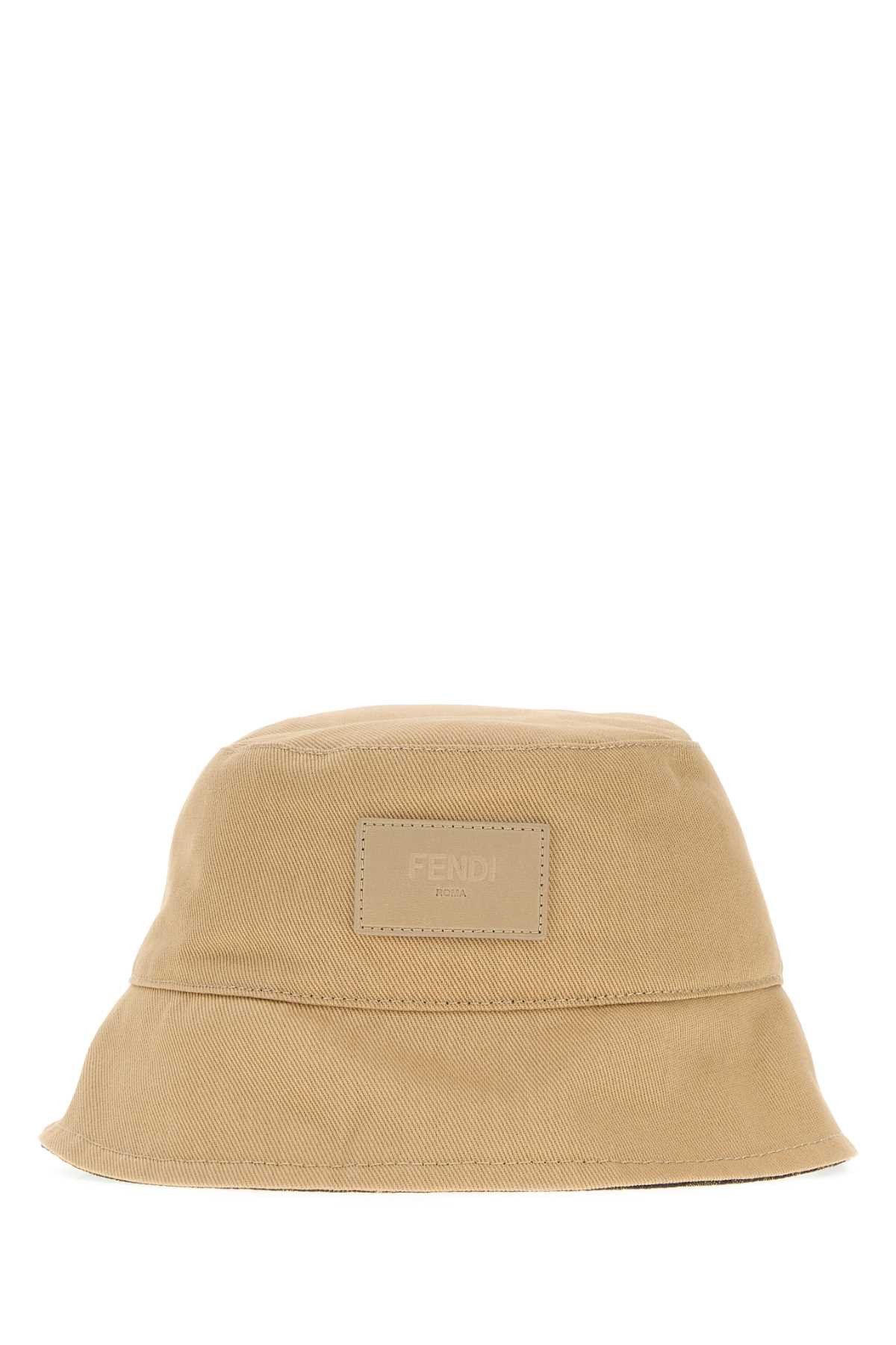 Fendi Beige Cotton Bucket Hat Size ONE SIZE - 1 Thumbnail