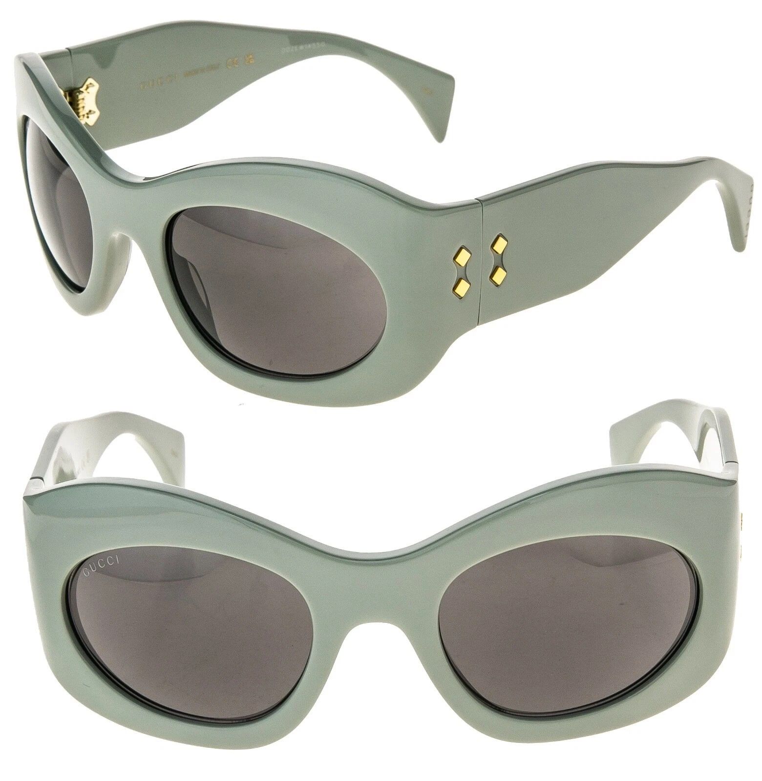 Gucci GUCCI 1463 Sage Green Bold Oversized Gg1463S 004 Sunglasses Size ONE SIZE - 1 Thumbnail
