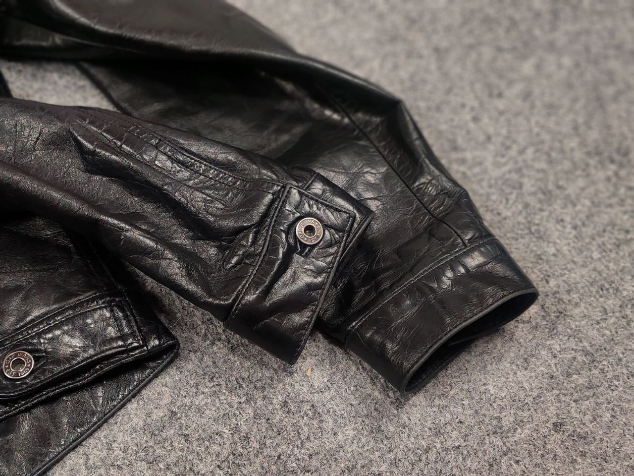 Gap Rare Gap Vintage 1999 Dyed Leather Trucker Rockstar Jacket Size M / US 6-8 / IT 42-44 - 12 Thumbnail