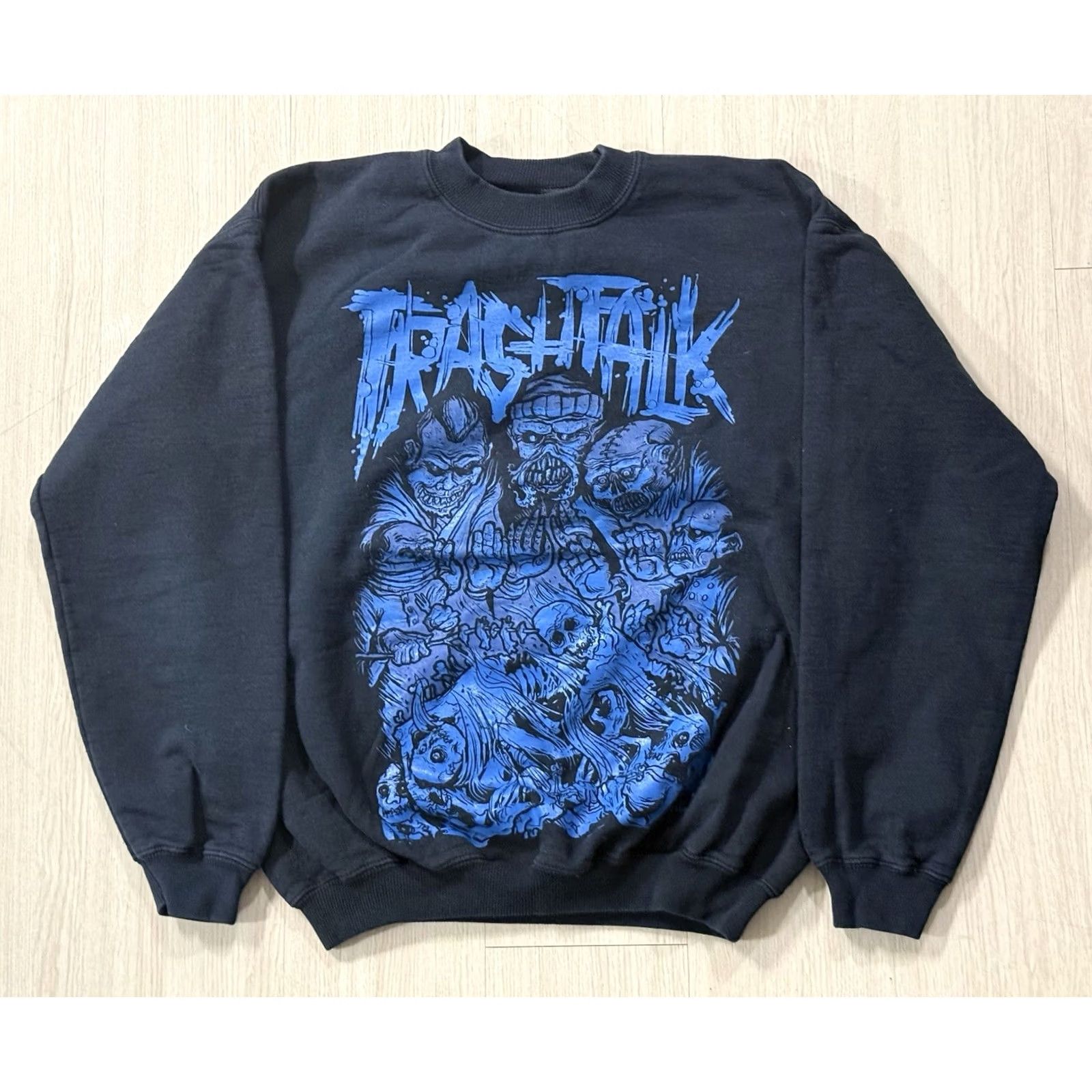 Gildan VINTAGE Y2K Trash Talk Destroy Crewneck Sweatshirt M Black Gildan Ultra Cotton Universal Unisex Adults Shirts/ Sweatshirt Size US M / EU 48-50 / 2 - 2 Thumbnail