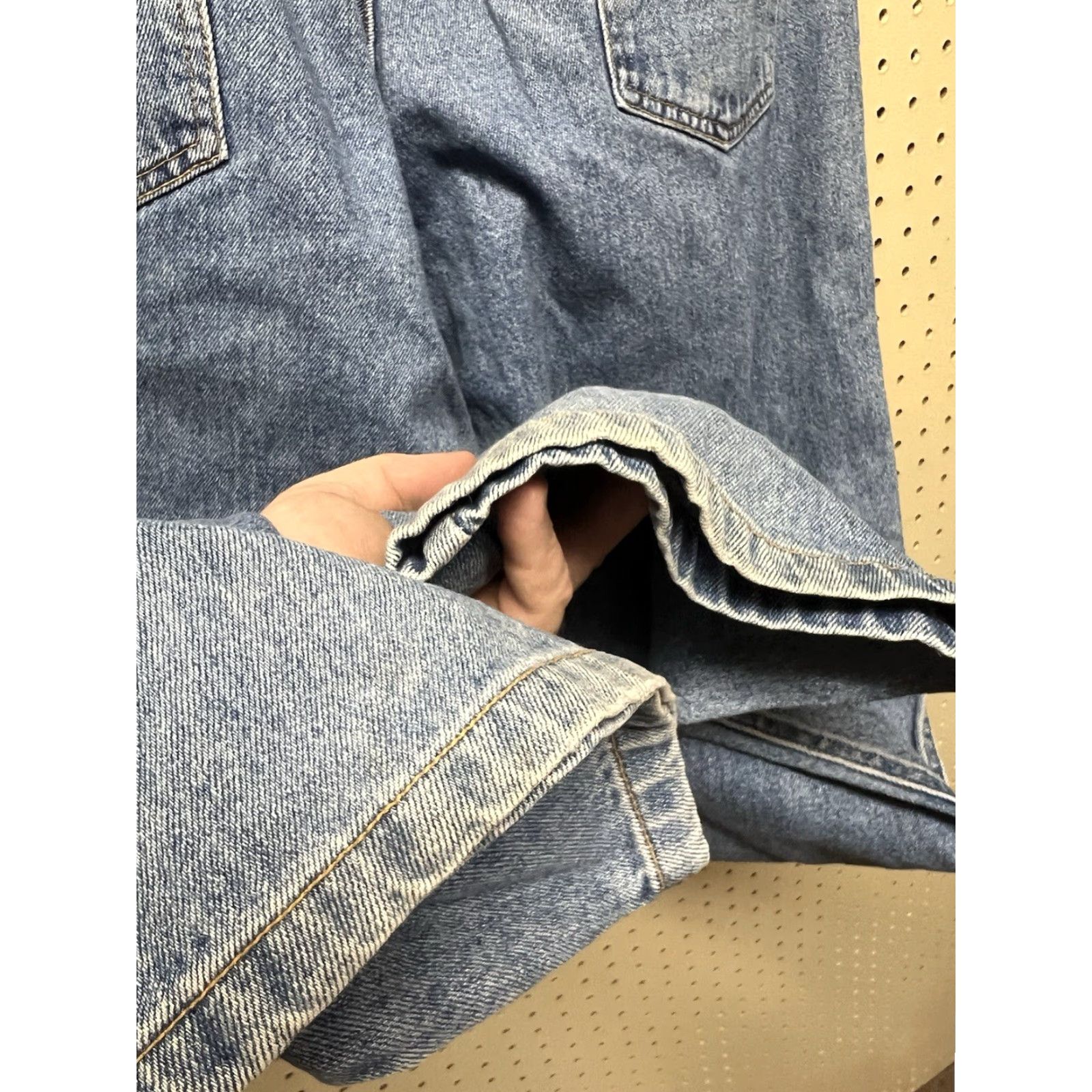 Denime VINTAGE Yaga Jeans Denim 32x33 Button Fly Mens USA Made Blue Straight 33 Inseam Size US 32 / EU 48 - 4 Thumbnail