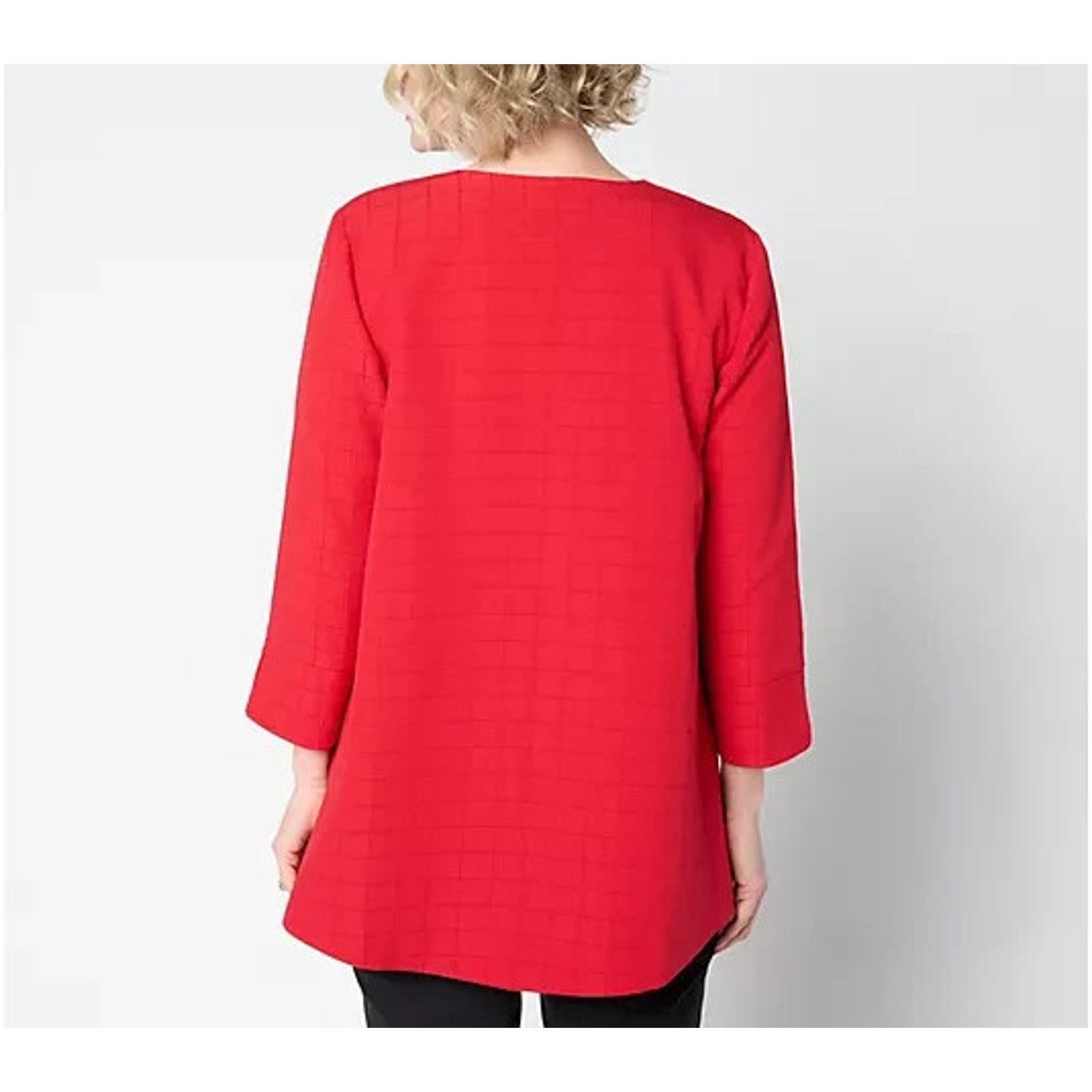 Susana Monaco GRAVER Susan Graver Swin Jacket Scarle Ruby Petite L A654255 Size L / US 10 / IT 46 - 2 Thumbnail