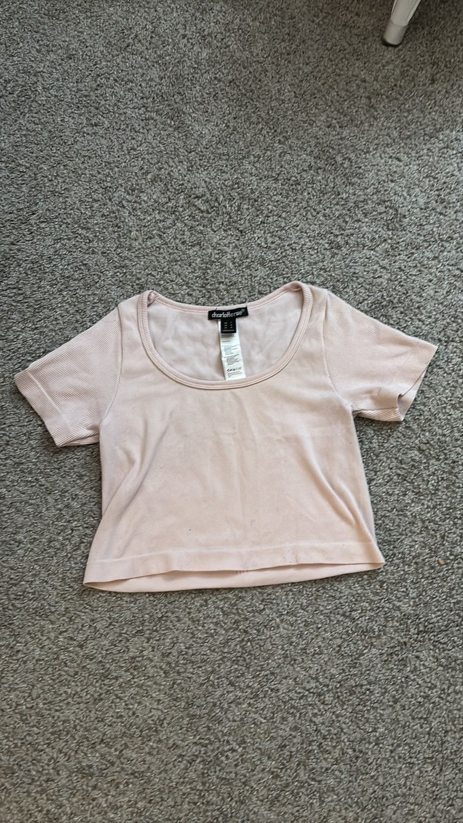 Other Charlotte Russe pink crop top baby tee Size L / US 10 / IT 46 - 1 Preview
