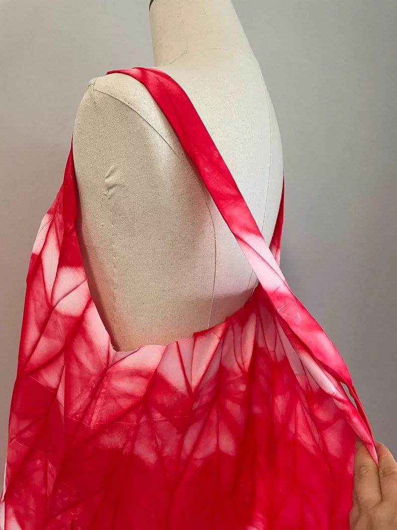 Issey Miyake Issey Miyake size:2 Red main line tie-dyed leaf dress Size M / US 6-8 / IT 42-44 - 6 Thumbnail