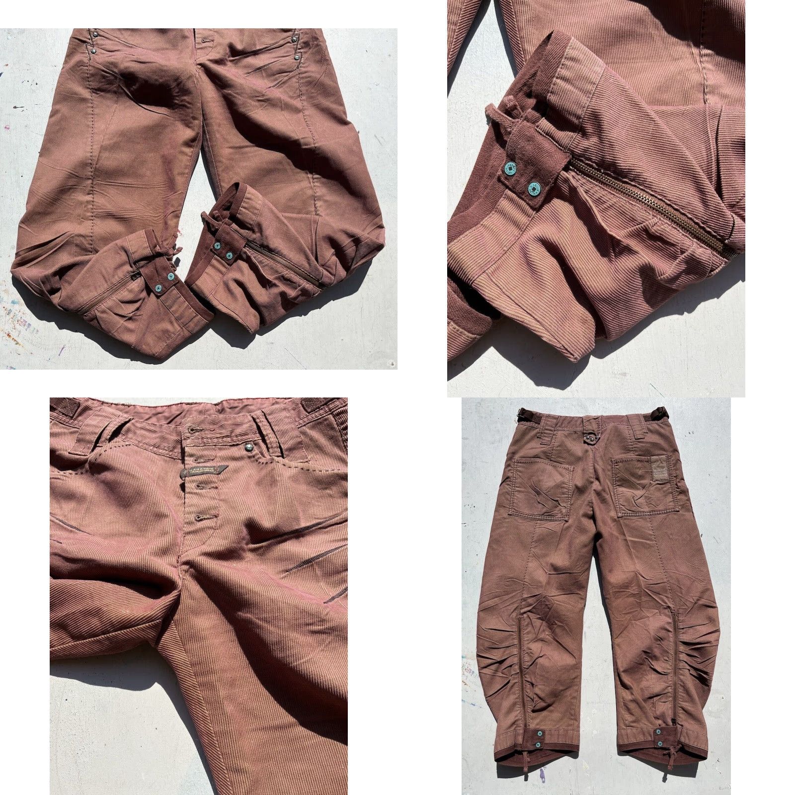 Vintage VINTAGE Marithe Francois Girbaud Pants Women Brown Corduroy 26 90s Parachute Carpenter Slim Straight 90s Logo Mens Womens Boys Girls Size 26" / US 2 / IT 38 - 8 Thumbnail